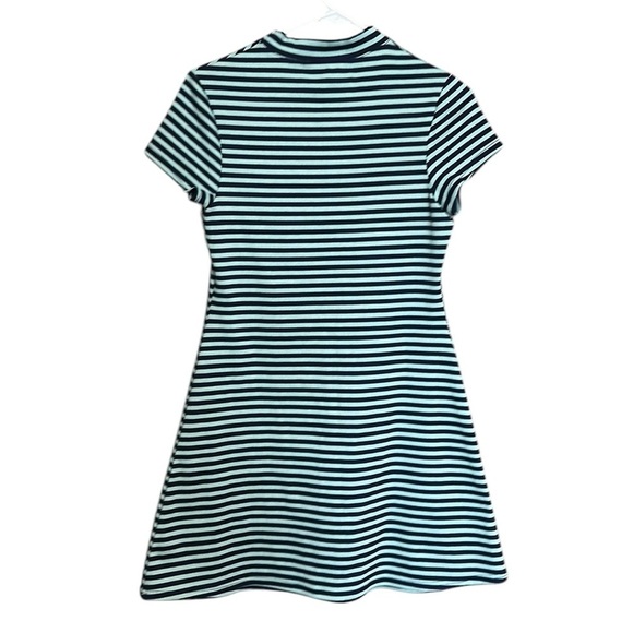 Free People Beach On The Line Point Striped Green and Blue Mini Dress Size Small - Picture 5 of 8
